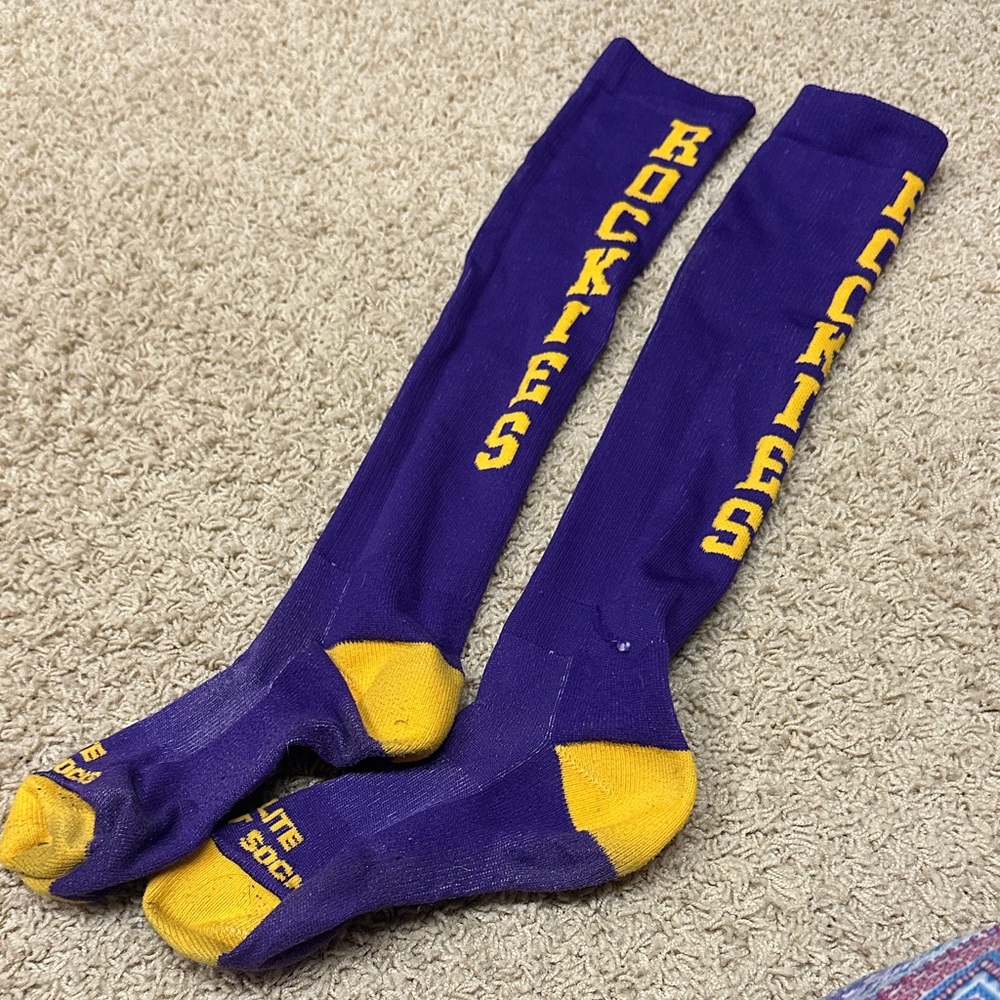 Rockies Purple & Gold Knee-High Athletic Socks